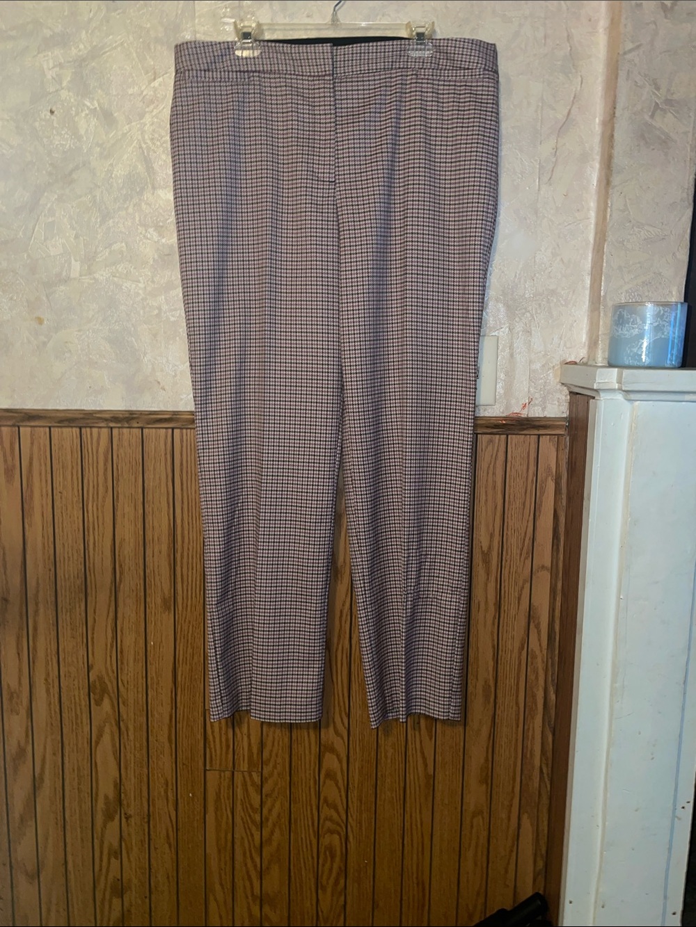 Black, tan & purple plaid Liz Claiborne trouser pants (16)